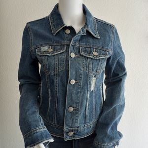 Free People Distressed Jean Jacket